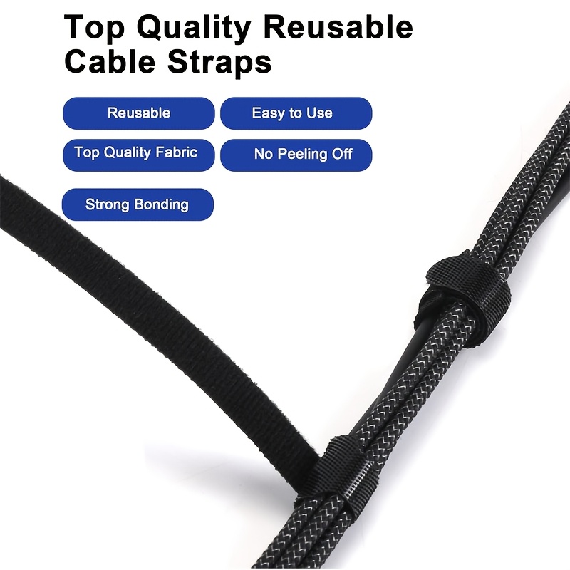 Reusable Cable Ties, 400pcs 15.01 cm Adjustable Straps