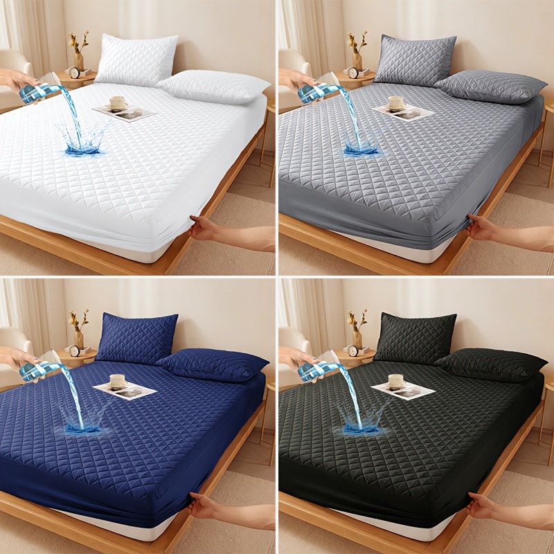 MIA Waterproof Quilted Mattress Protector – King Size, Anti-Allergic & Breathable Fitted Sheet