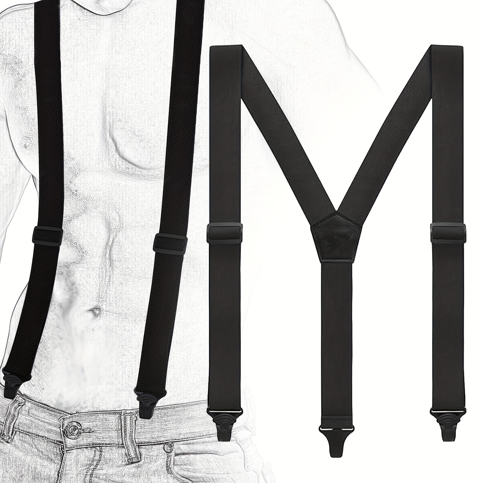 

Men's Invisible Suspenders, Airport Y Back Suspenders, Underwear Accessories