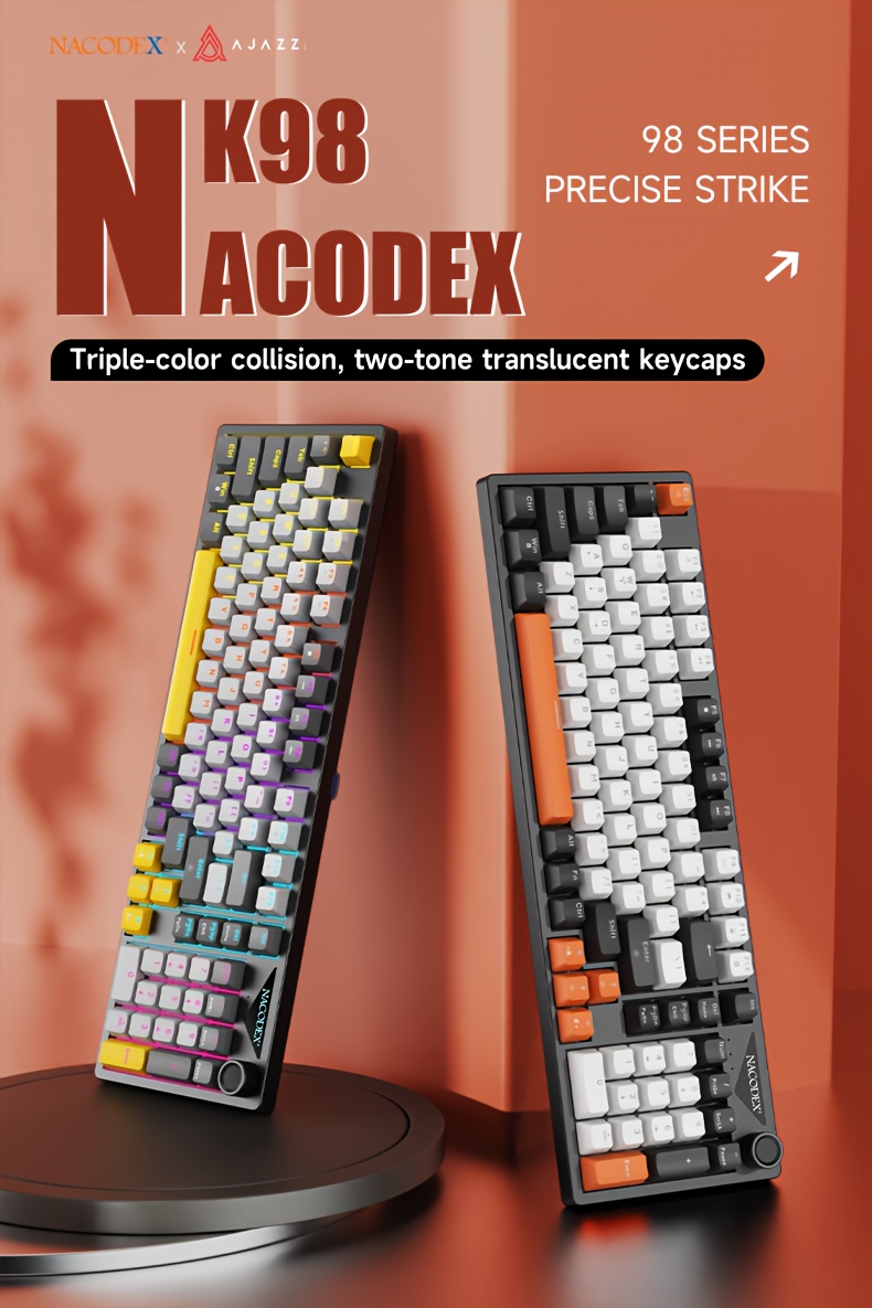 nk98 wired mechanical keyboard abs light - Temu Cyprus