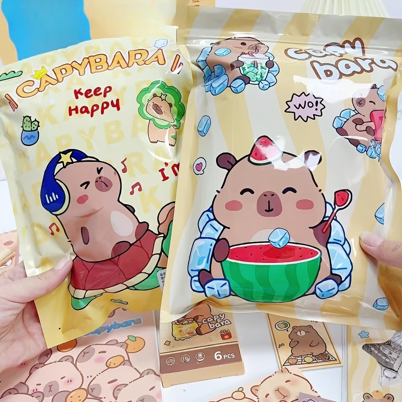 

1pc Cute Cartoon Capybara Creative Surprise Stationery Bag Set, Includes A Of Stationery Items, Student Prizes, An Gift For !