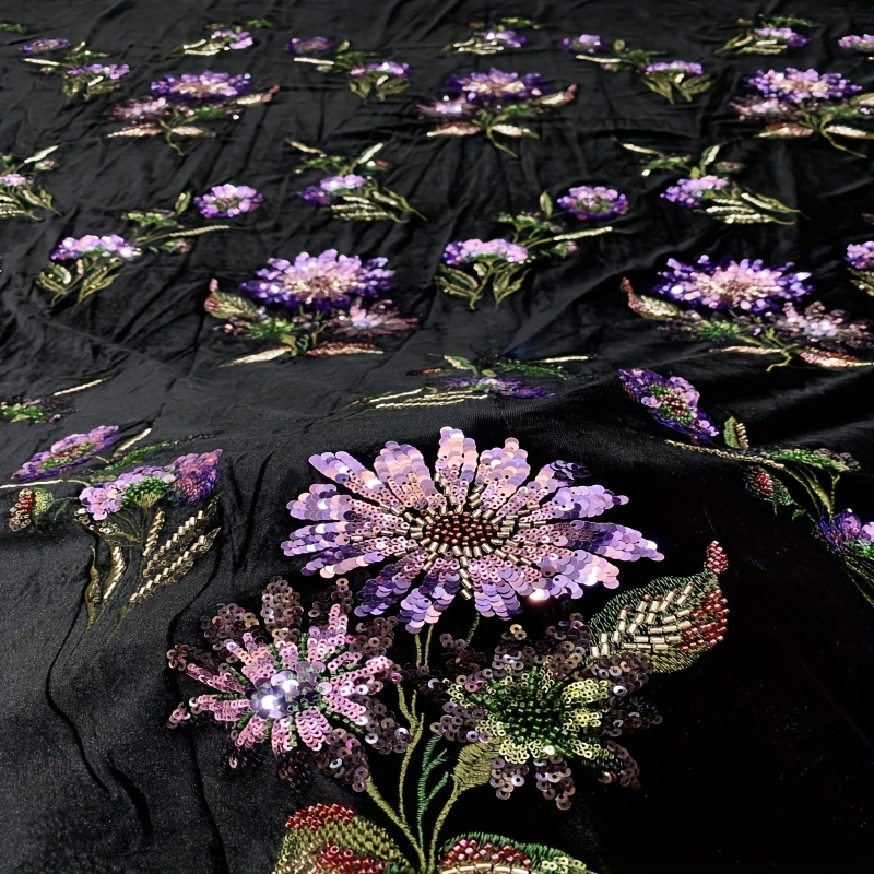 new style velvet lining embroidery beads sequin embroidery - Temu