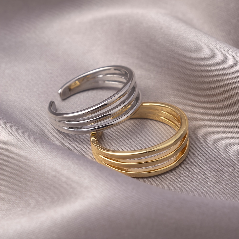 TEMU 2pcs Stylish And Easy Stainless Steel Multi-strand Adjustable Toe Ring. A Niche, Exquisite, And High-end Piece Of Jewelry, Suitable For Everyday