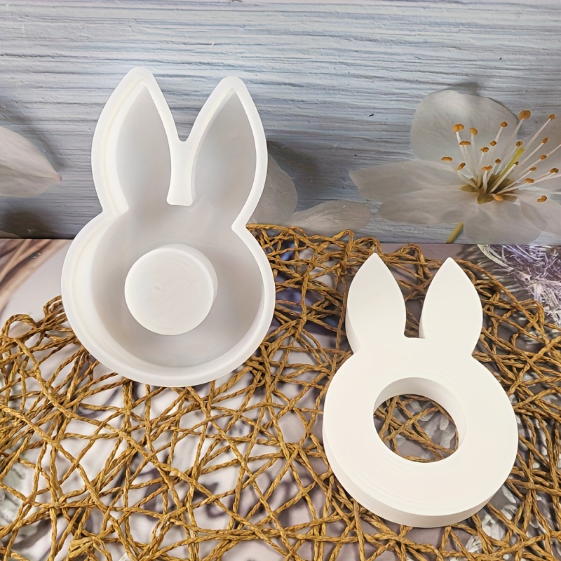 

3d Rabbit Head Silicone Mold For Diy Candles, Epoxy Resin & Home Decor - Casting Mold For Concrete, & More, Egg Tray, Decorative Silicone Mold