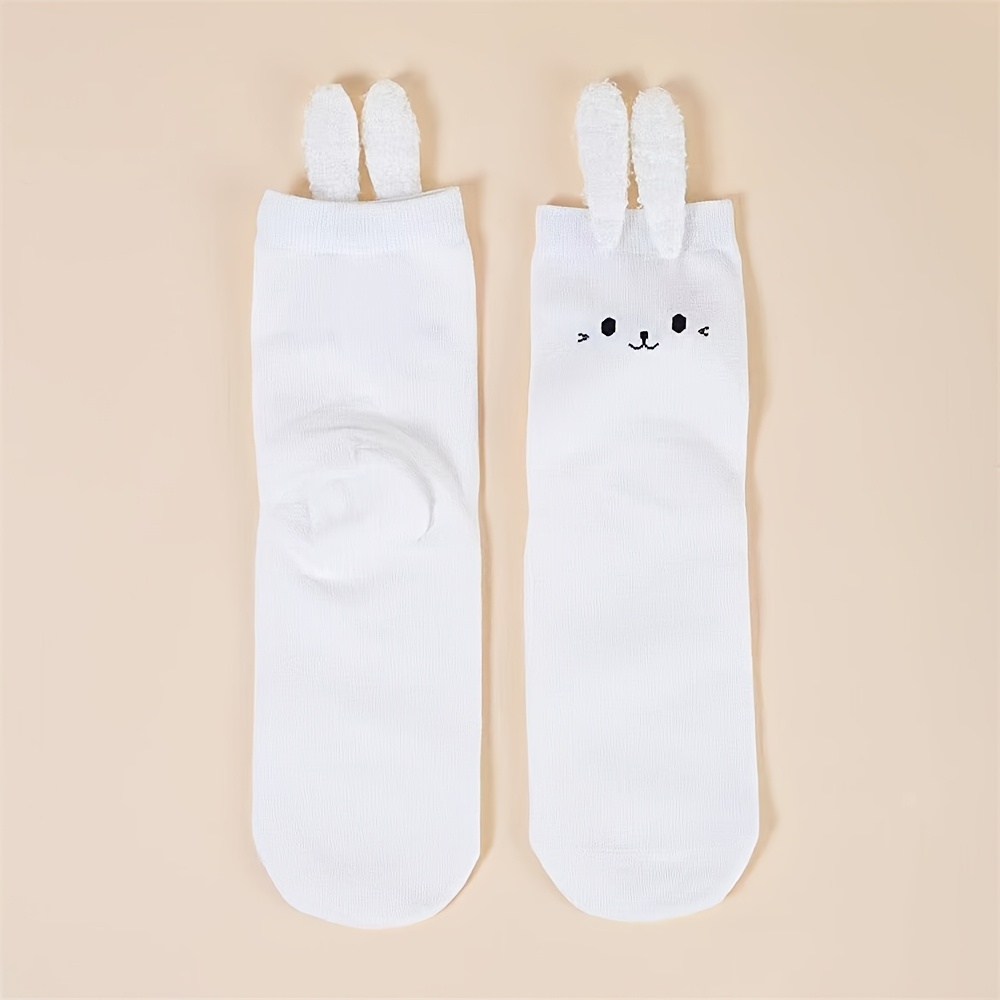E-shop 1 Paar niedliche Anime-Hasenohren-Socken mit rutschfester Sohle – weiche Knöchelsocken, geeignet für Kawaii-Outfits, Uniformen & Kleidung –