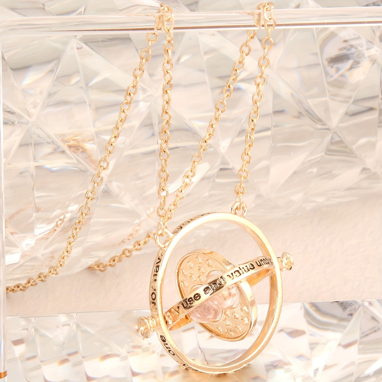 

Zinc Alloy Astrological Pendant Necklace, Rotating Time , For & -, Mardi Day Suitable,