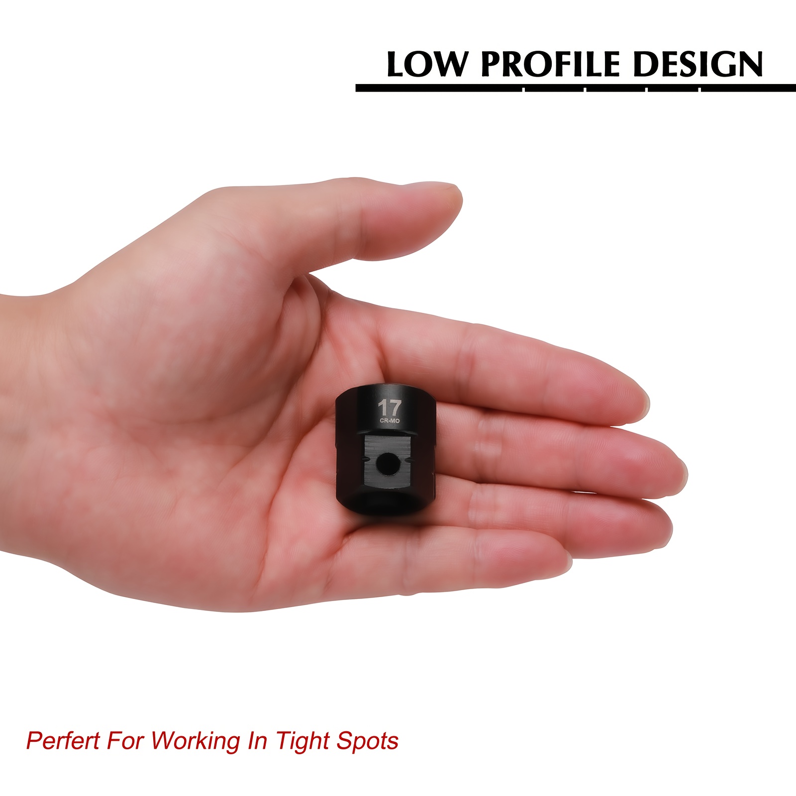 15pcs 1/2" Drive Low Profile Nano Impact Socket Set
