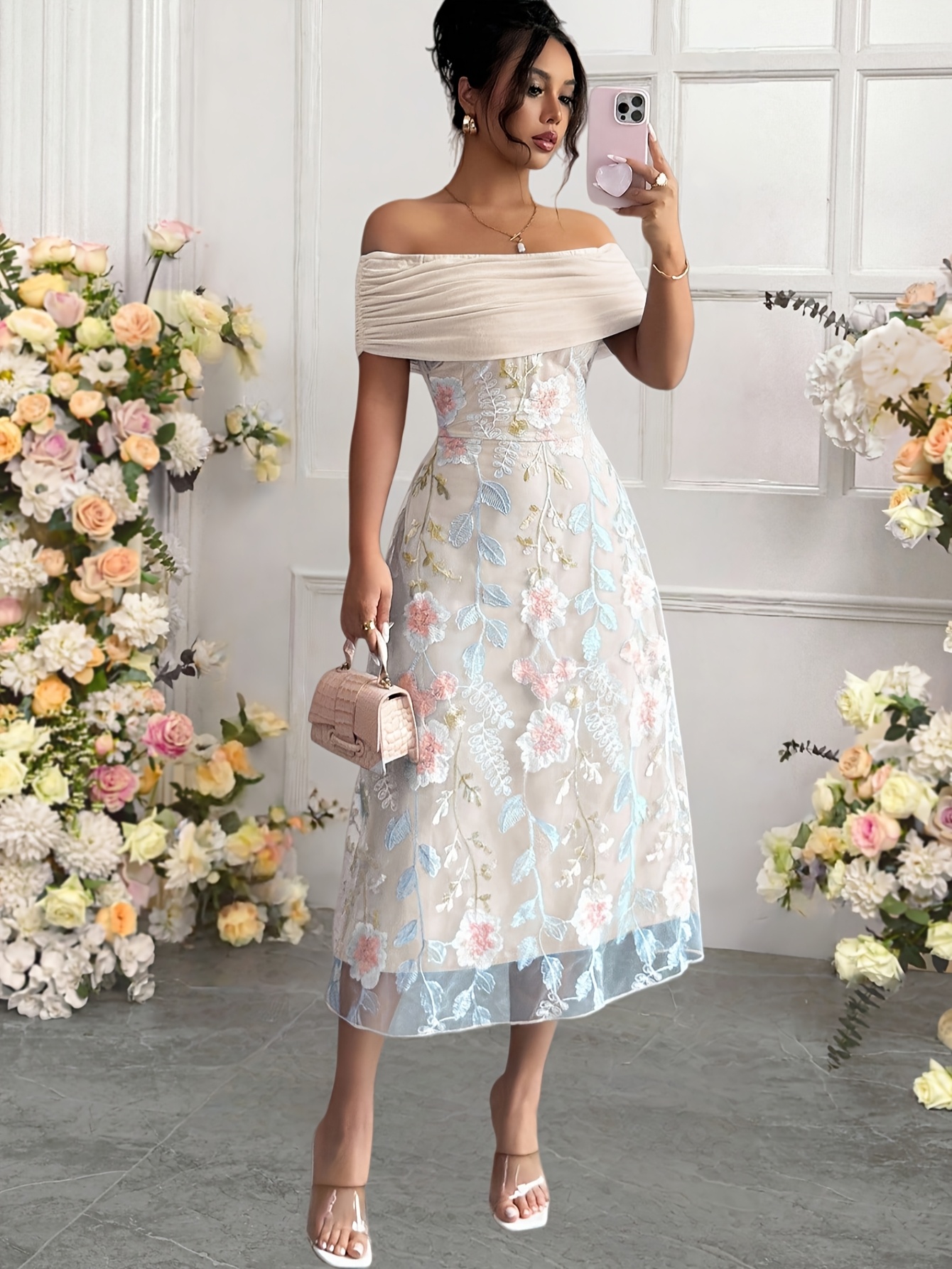 embroidered dress sold on Temu United States
