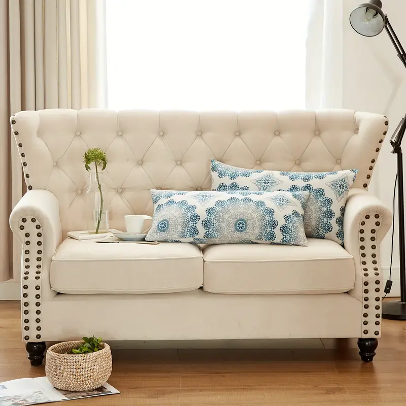 2pcs printed soft decorative throw pillow covers set with double sided no insert stylish cushion cover for sofa couch chair living room bedroom decor Product details 0