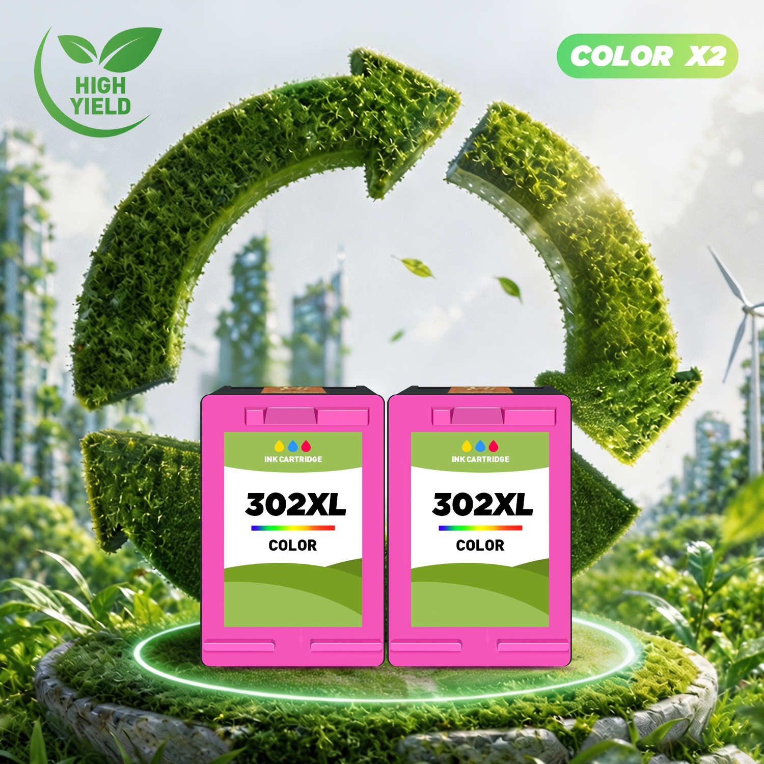 302xl 302 Printer Cartridges Replacement Printer Ink Cartridges Black And Colour Suit With 4525, 4520, 4522, 4523, 4524 3830, 3831, 3833 3630, 3636, 3638, 1110 Printer
