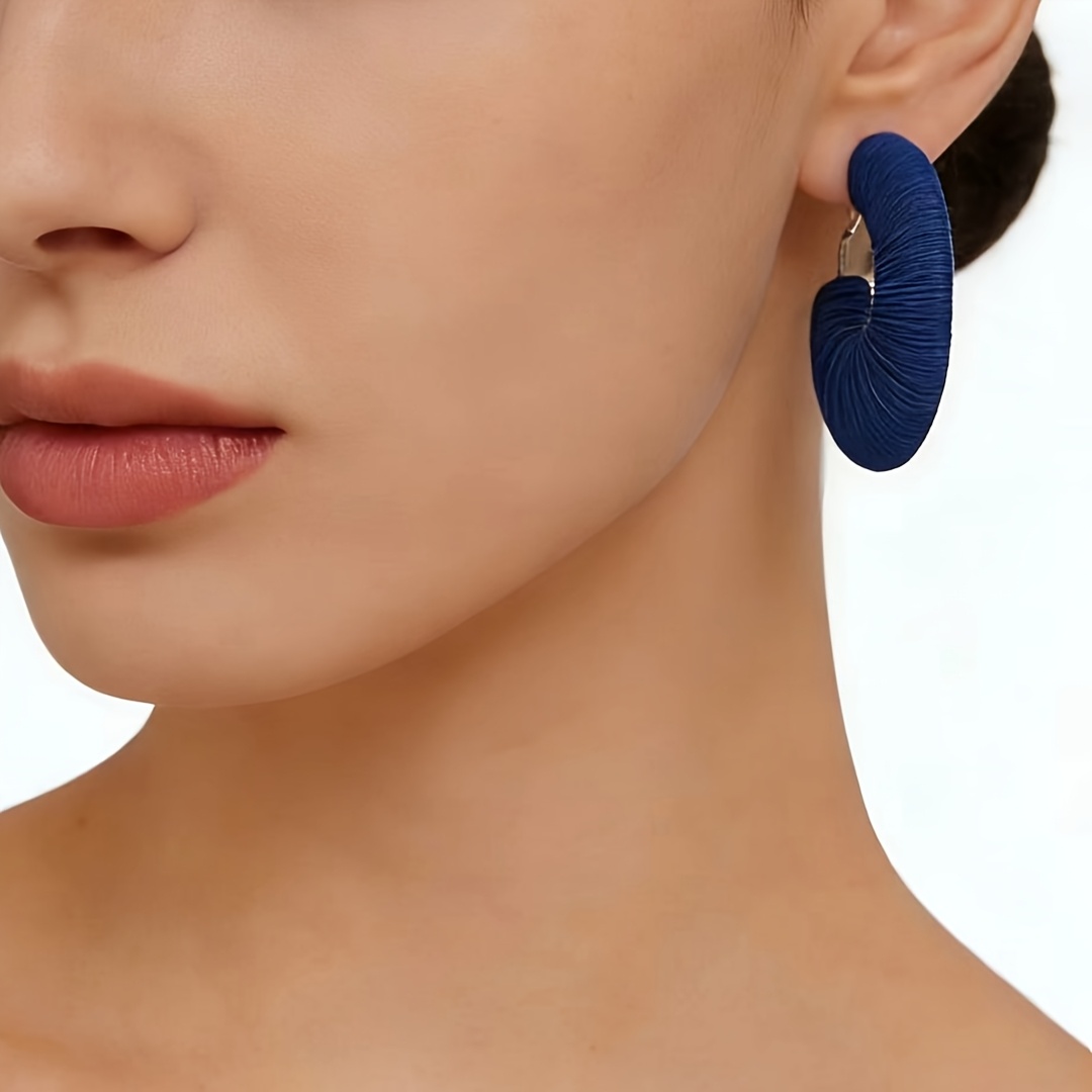 Women's Bohemian Style Circular 3D-Printed Acrylic Earrings