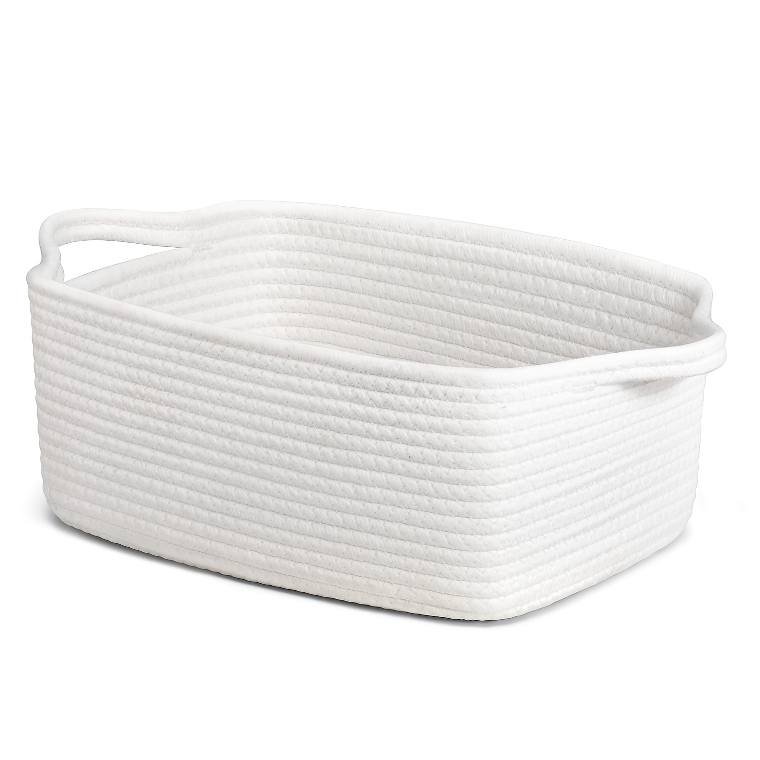 TEMU 1 Panier de Rangement Cadeau, Panier Tissé avec Poignées, Petit Panier Décoratif Tissé pour Salle de Bain, 13 x 9,75 x 5 Pouces, pour Rangement