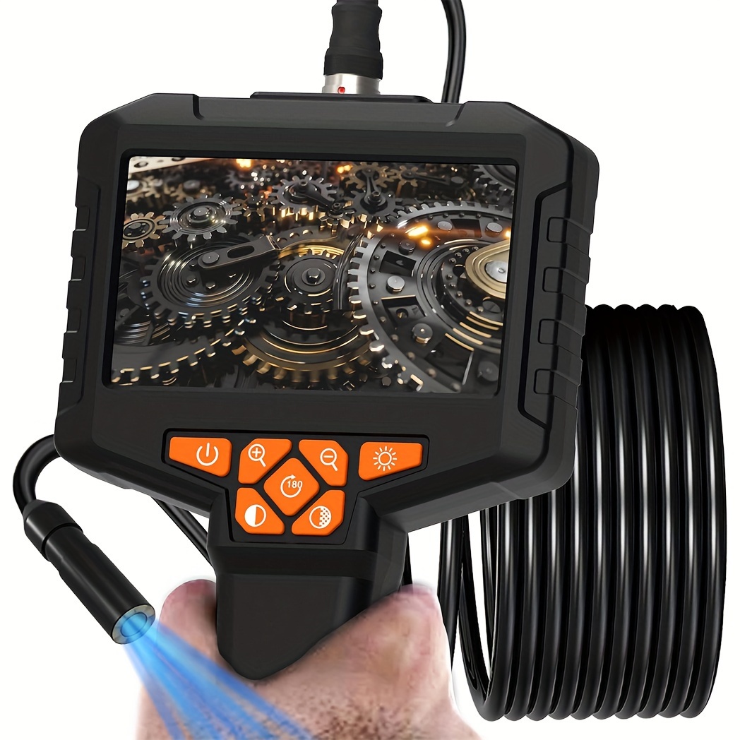 

Hd Handheld Borescope Industrial Borescope 8mm Inspection Camera 4.3-inch Lcd Camera With 8 Leds, 196.85 Semi-rigid Cable For Auxiliary Inspection Of Maintenance Tube Rooms