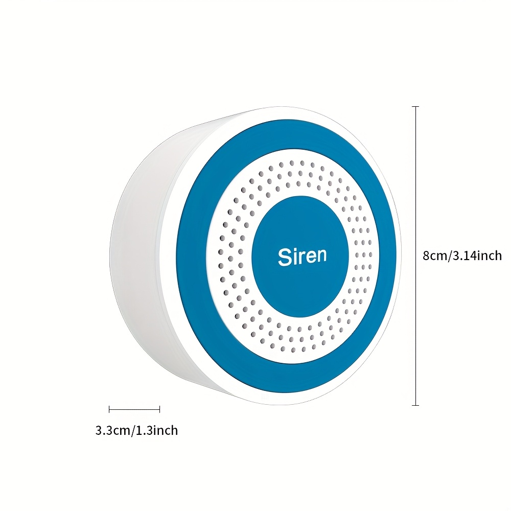 Alarma de Seguridad Doméstica con Sensor PIR y Luz Estroboscópica Mini, Sistema de Alarma Sonora con Flash y Sonido para Interiores, Compatible con Wifi