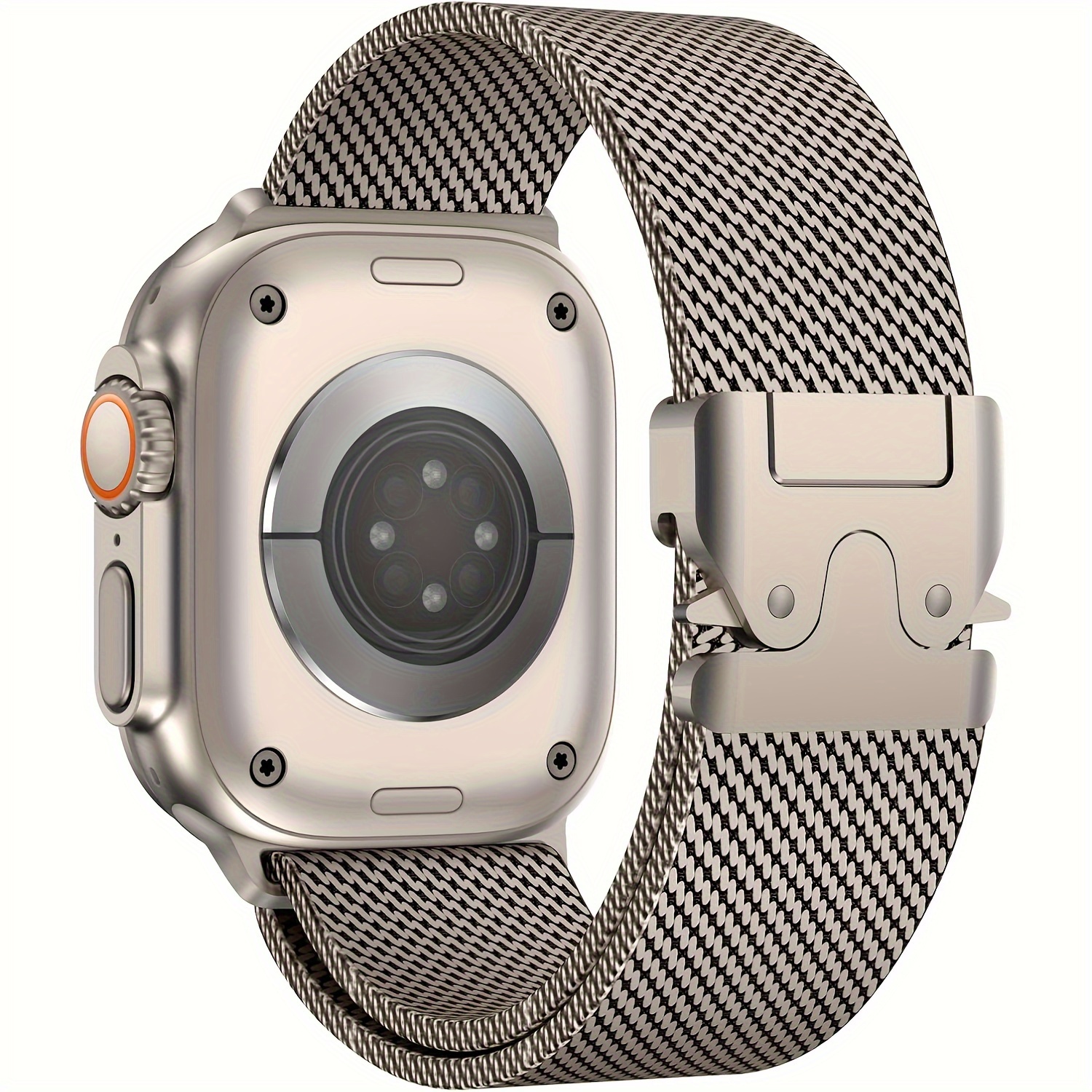 

For Milanese Apple 49 Mm 46 Mm 45 Mm 44 Mm 42 Mm ( 2 3), Steel Metal For Iwatch / 10/9/8/7/6/5/4/3/2/1/se, Titanium