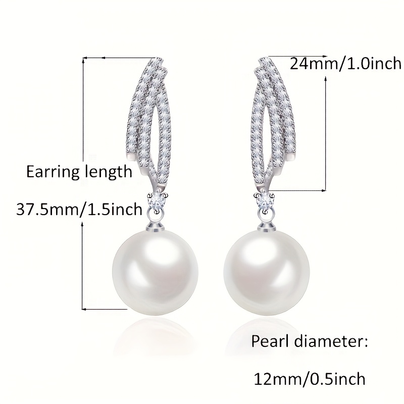 E-shop Elegante und luxuriöse Perlenohrringe aus 925er Sterlingsilber, Lieferung in einer hochwertigen Geschenkbox