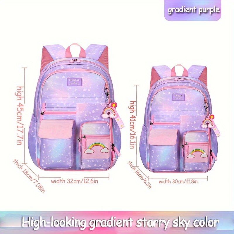  Mochila para niñas de primaria, juego de mochila