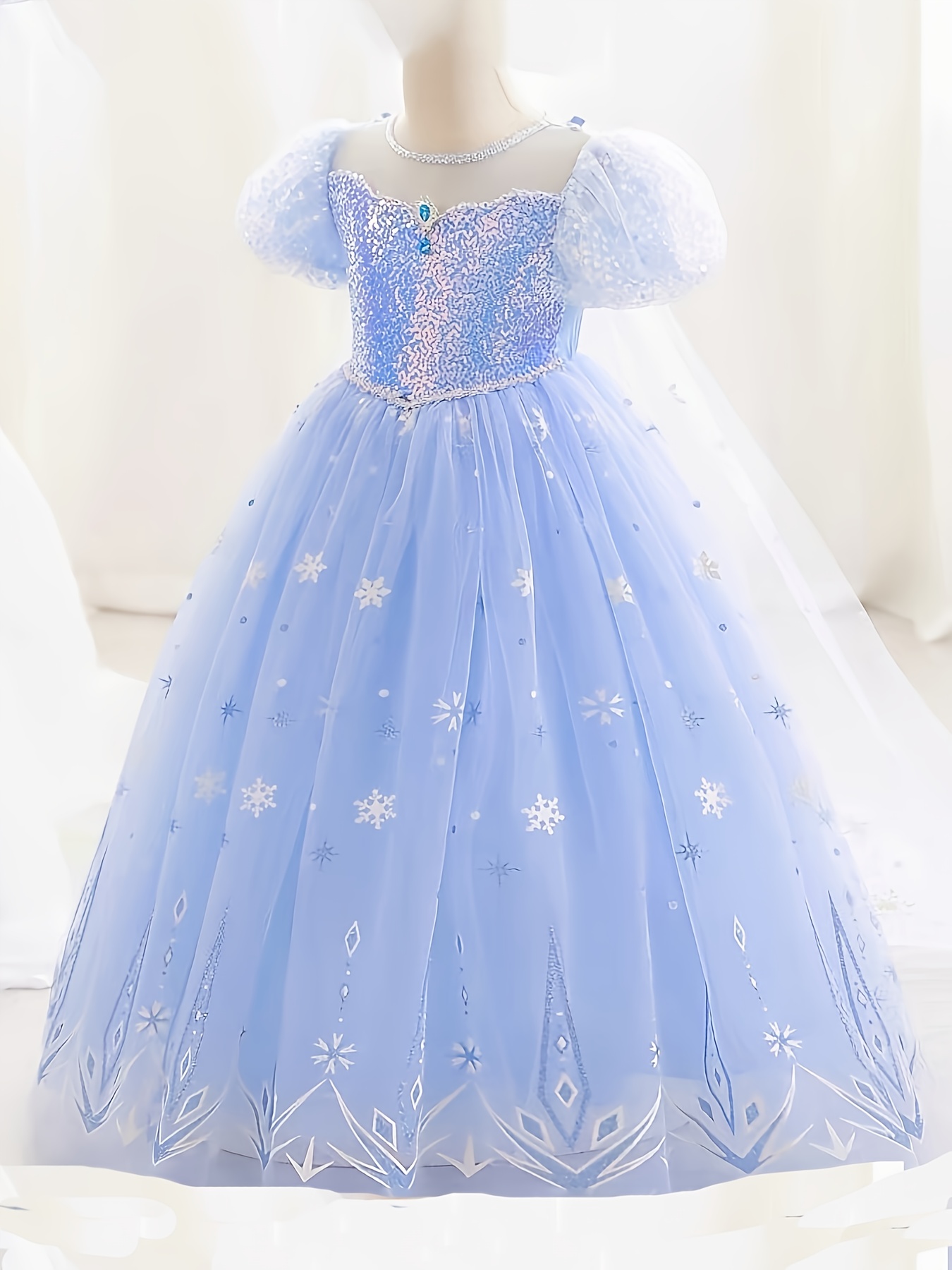 sparkling snowflake princess dress sparkling snowflake ice - Temu Kuwait