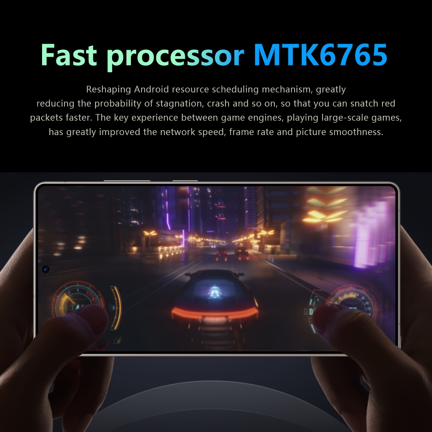 2025 new smartphone with a large 6.8-inch screen, has a configuration of 4GB + 64GB and is an Android gaming smartphone.