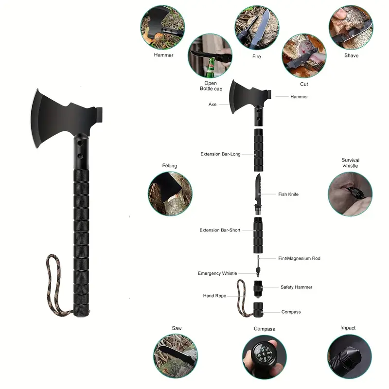 steel axe kit axe tool rod for day details 3
