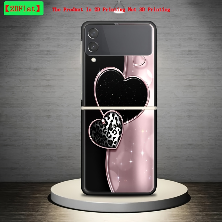 TEMU Phone Case - 2d Printing Not 3d Printing Fashionable Love Pattern Hard Cover Phone Case For For Z Flip 5g