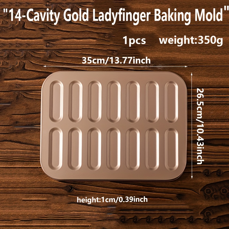 Image of 14-link Finger Cookie Baking Tray Mold Tiramisu Butter Rice Cake Home Use Special Tool For And Cakes/lightning Eclair Cake Mold/baking Mold/home Oven Use Mold/cookie Mold