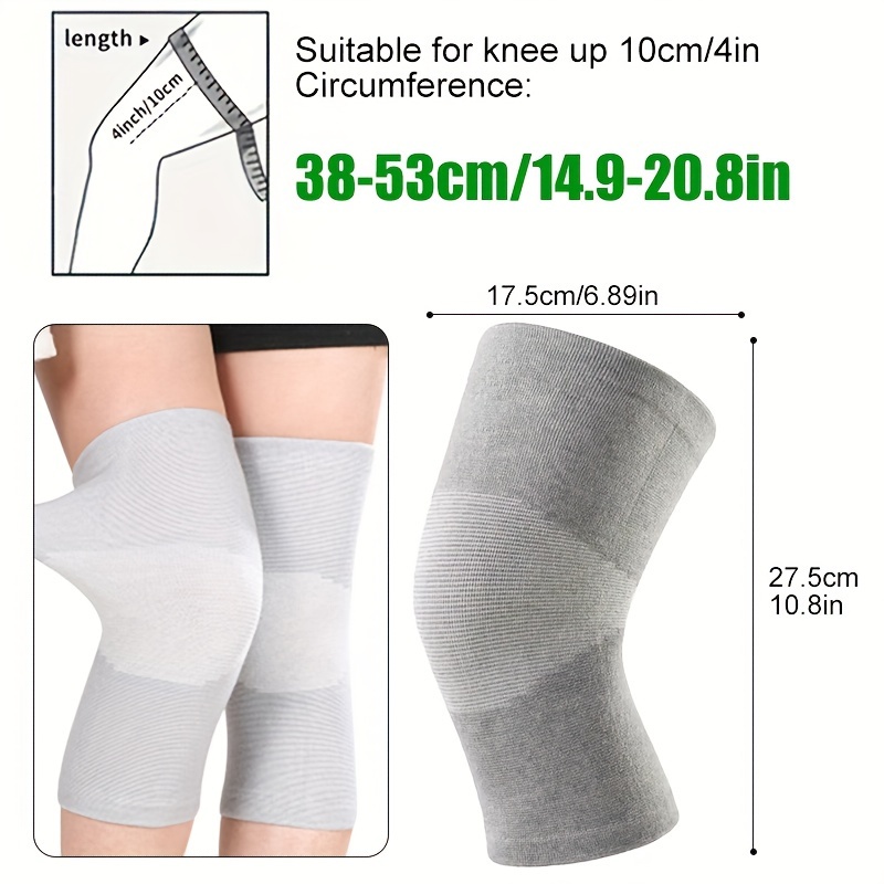 2pcs bamboo charcoal compression knee braces elastic support for running workouts basketball tennis yoga   stability breathable nylon gray     supportive kneepads bamboo charcoal infusion details 4