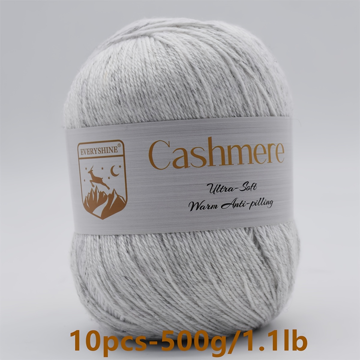 Image of 10pcs Cashmere Yarn For Crocheting And Knitting Sweater And Scarf Hat Yarn Skin, Soft Warm And Lightweight, 500g/1.1lb Total