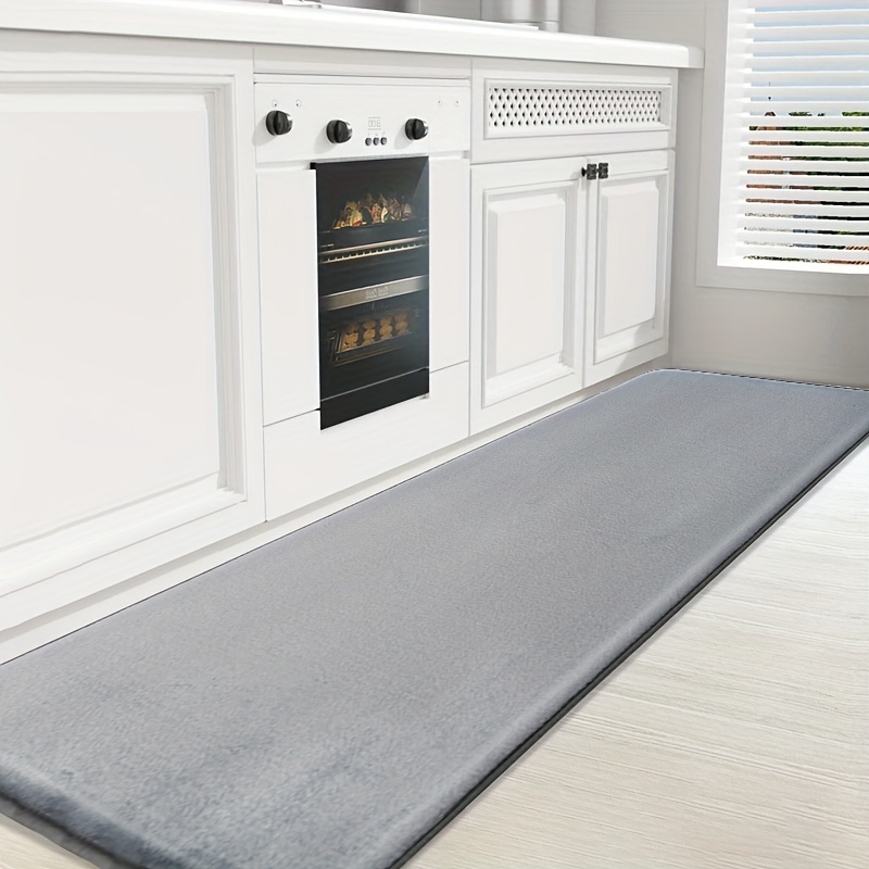 

1pc Fleece Bath Mat, Decor -dry Washable Knitted Rug, Comfortable Bathroom For Decor, Suitable For Bathroom Accessories, Area, , Bedroom, Use