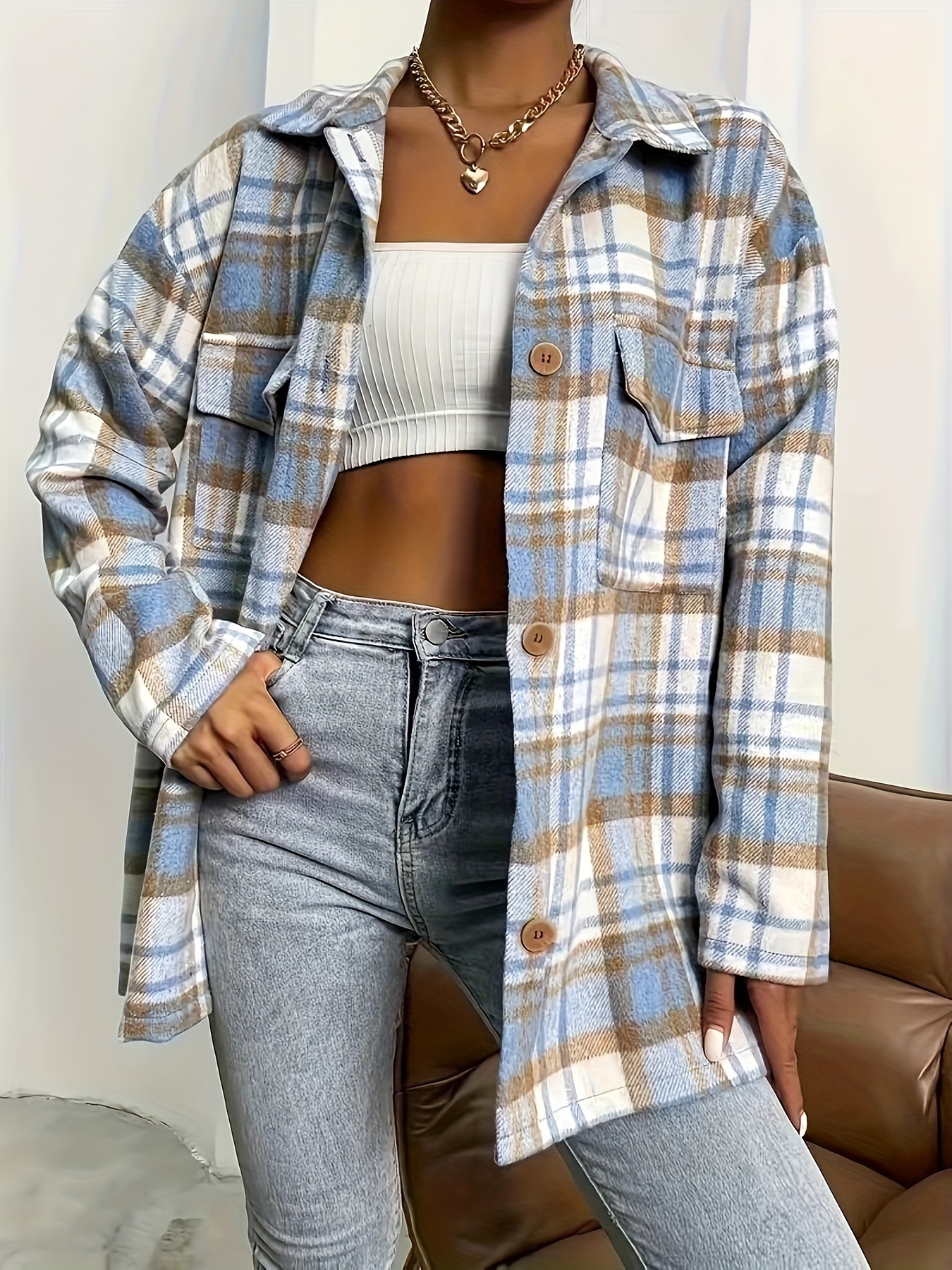 Florcoo Hooded Thin Solid Plush Coat With Pocket