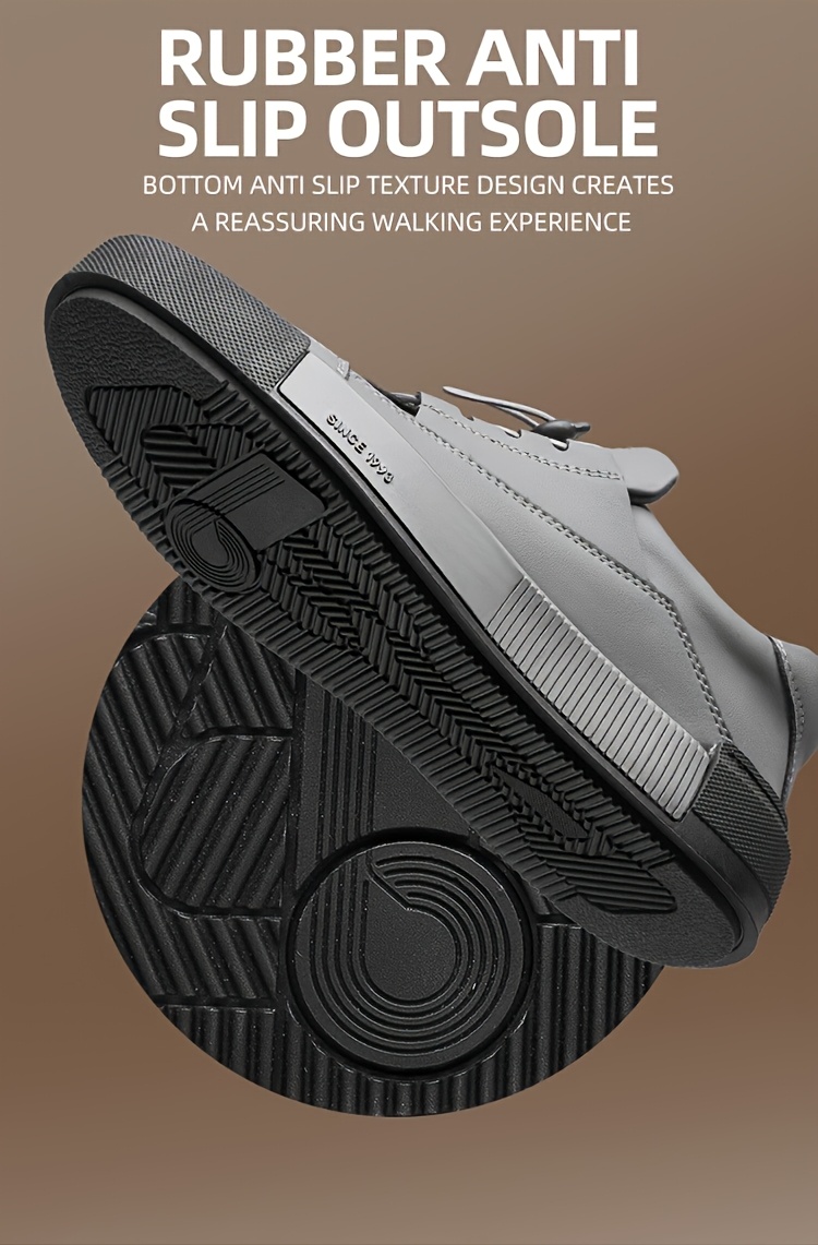 CLOHOO Brand Men'S Shoes with Rubber Soles, Stylish Sports Casual Shoes, Street-Style Skate Shoes, Popular New Breathable Soft-Soled Comfortable Men'S Shoes, Youth British Style Men'S Footwear