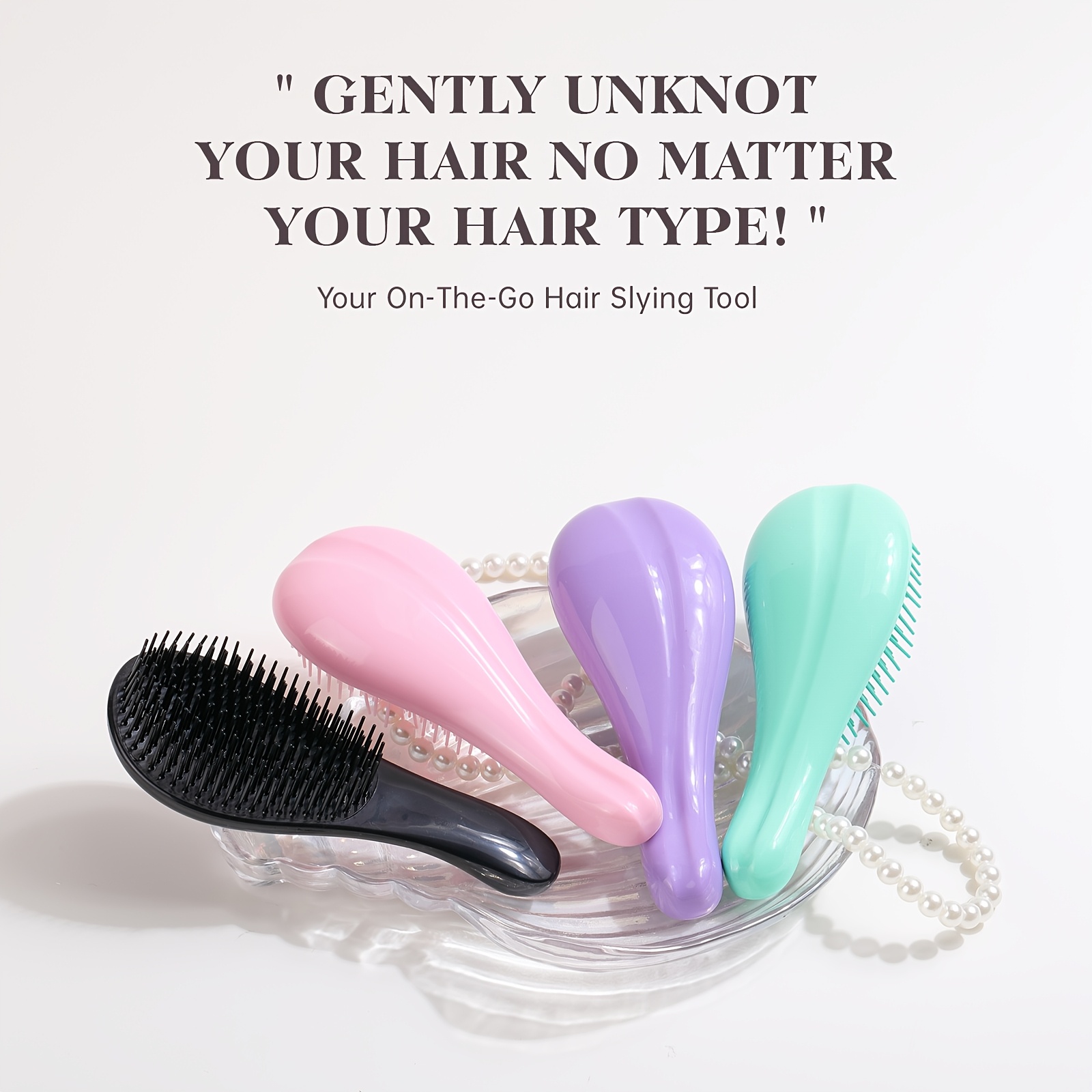 Detangling Hair Brush with Soft Flexible Bristles
