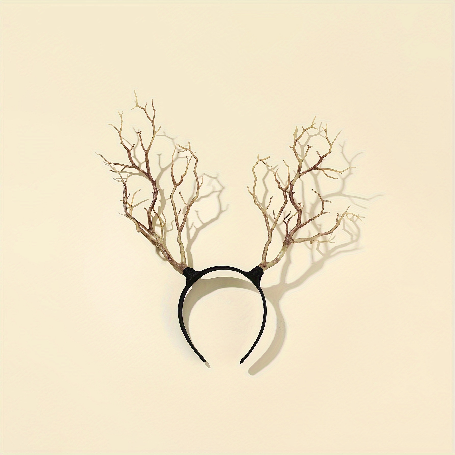 1pc Ladies Style Antler Headband Elk Tree Root Hair Additions