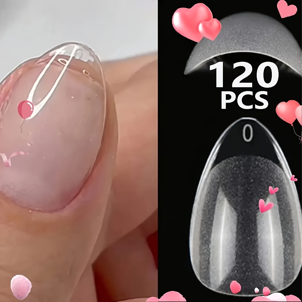 E-shop 120/240 Kurze Mandel Nagelspitzen Soft Gel Vorgeformte Acryl Nagelspitzen Semi-Matte Vollständige Abdeckung Nagelspitzen Klares Gel Aufdrückbare