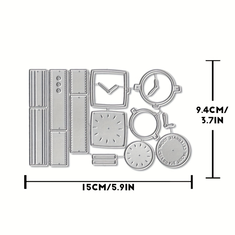 1pc Watch Metal Die Cut, Diy Scrapbooking Embossing Stencil, Handmade Greeting Card Decoration Cutting Dies, Gift Card Making
