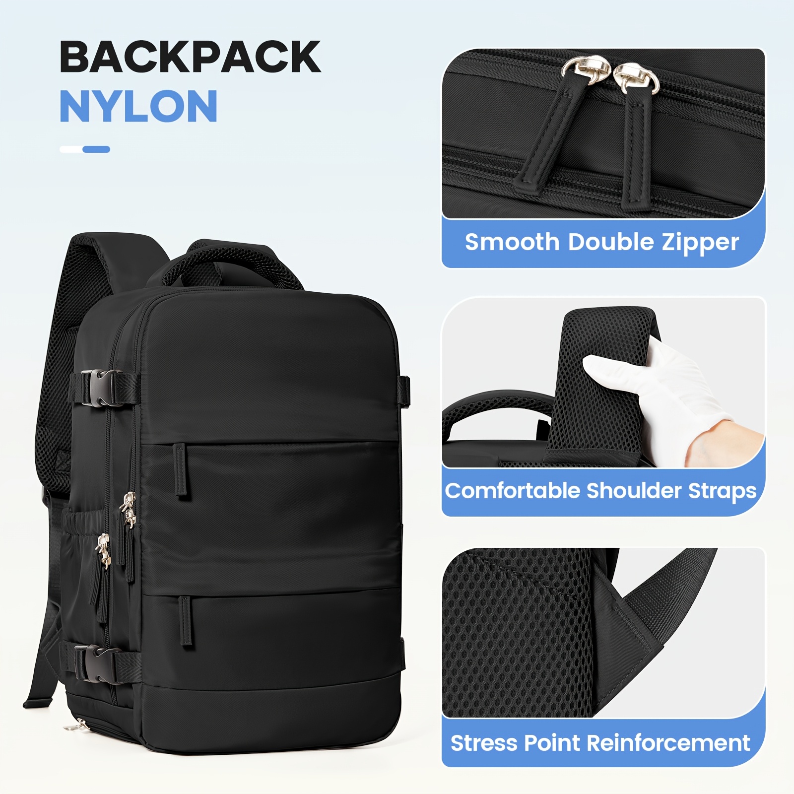 Set de Maletas y Suitcase para Viajes - Esencial para Tus Trips! Backpack con Compresión Vacuum Manual, Liberación de Espacio Masivo, Capacidad Grande + Diseño Detachable