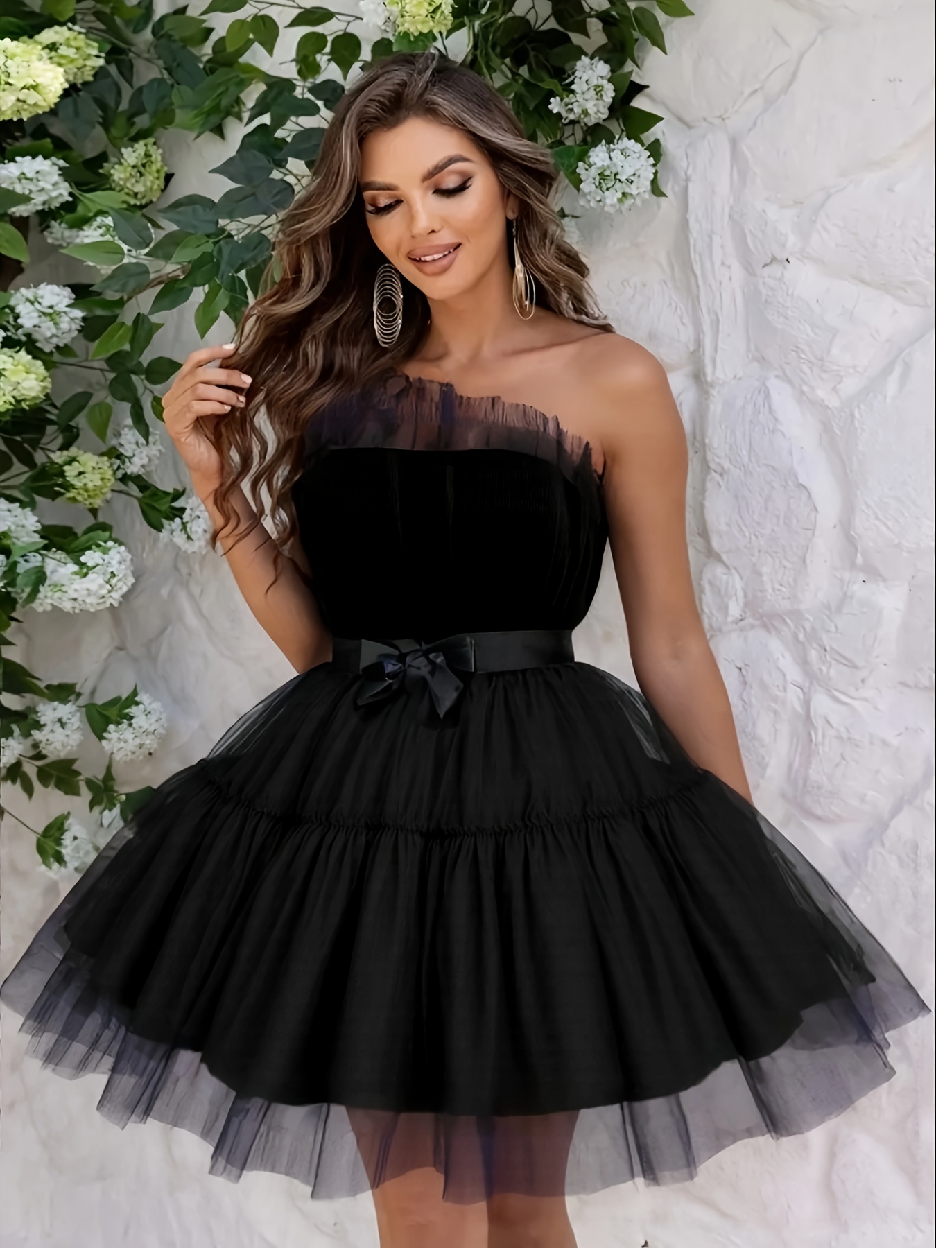 vestido elegante mujer boda dama hombros Temu Colombia