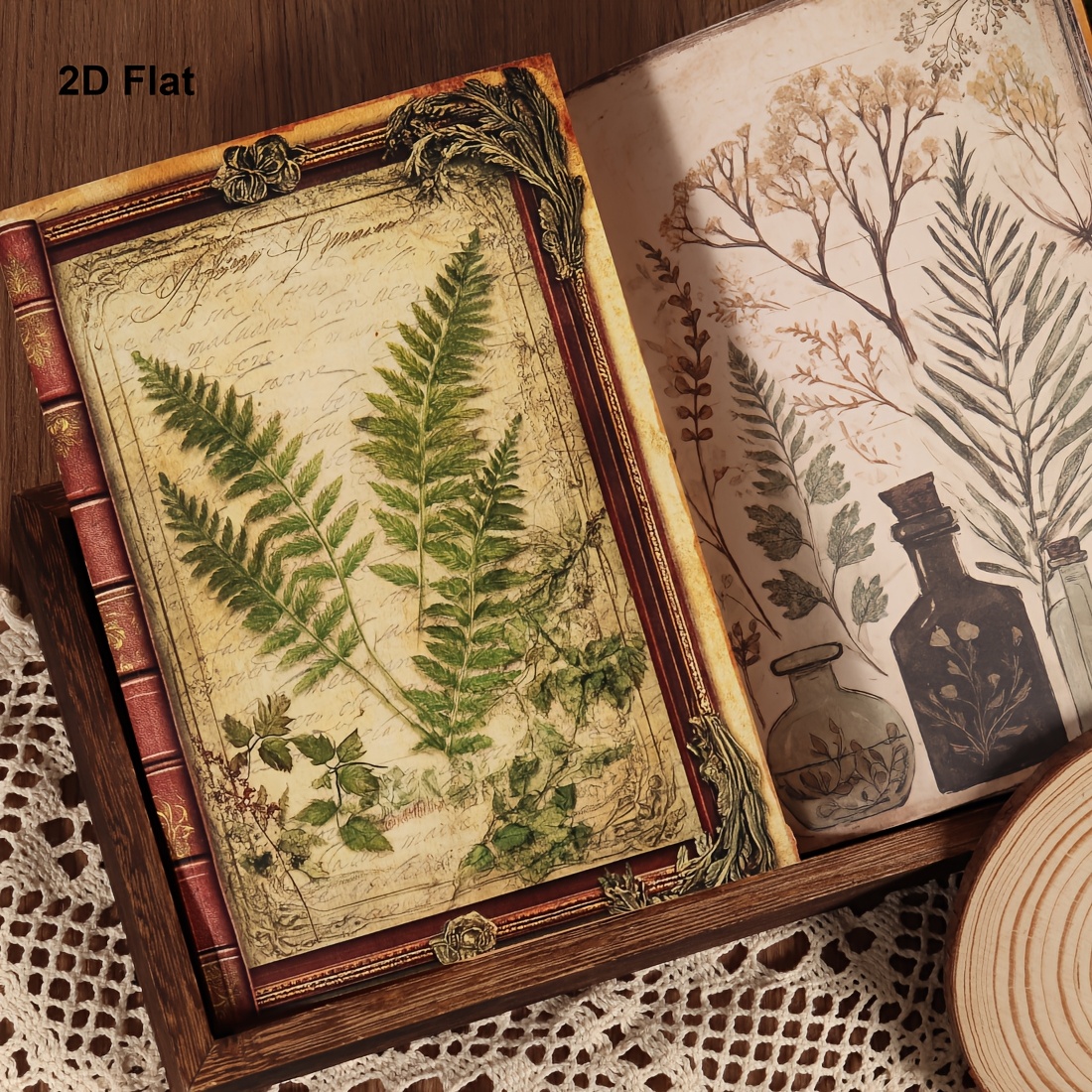 TEMU Jai Iman 96 Pages (non-repeating Patterns) Retro Mystical Junk Journal Notebook Suitable For Personal Gardening, Birthday Gift, Gift-grade, ,