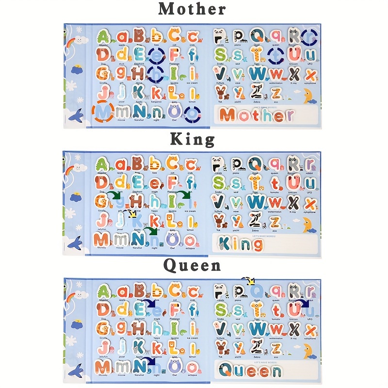 magnetic alphabet puzzle book colorful set for preschoolers fridge magnets 3 5 flashcards Product details 7