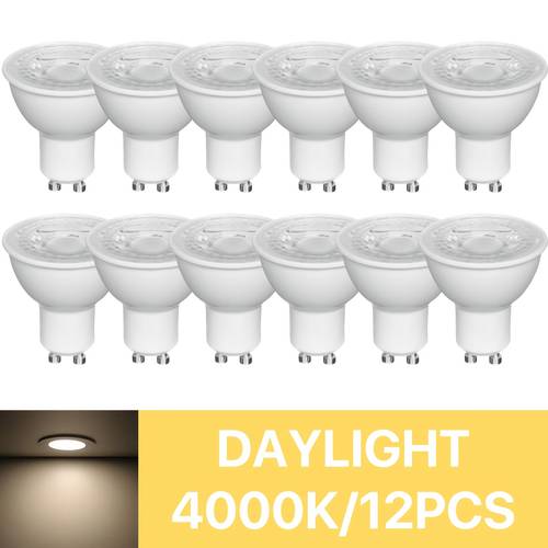 gu10 led light bulb non dimmable 6w 570 beam angle 2 prong track light bulbs led spotlight 25000 hours ideal for kitchen range hood living room bedroom 12packs