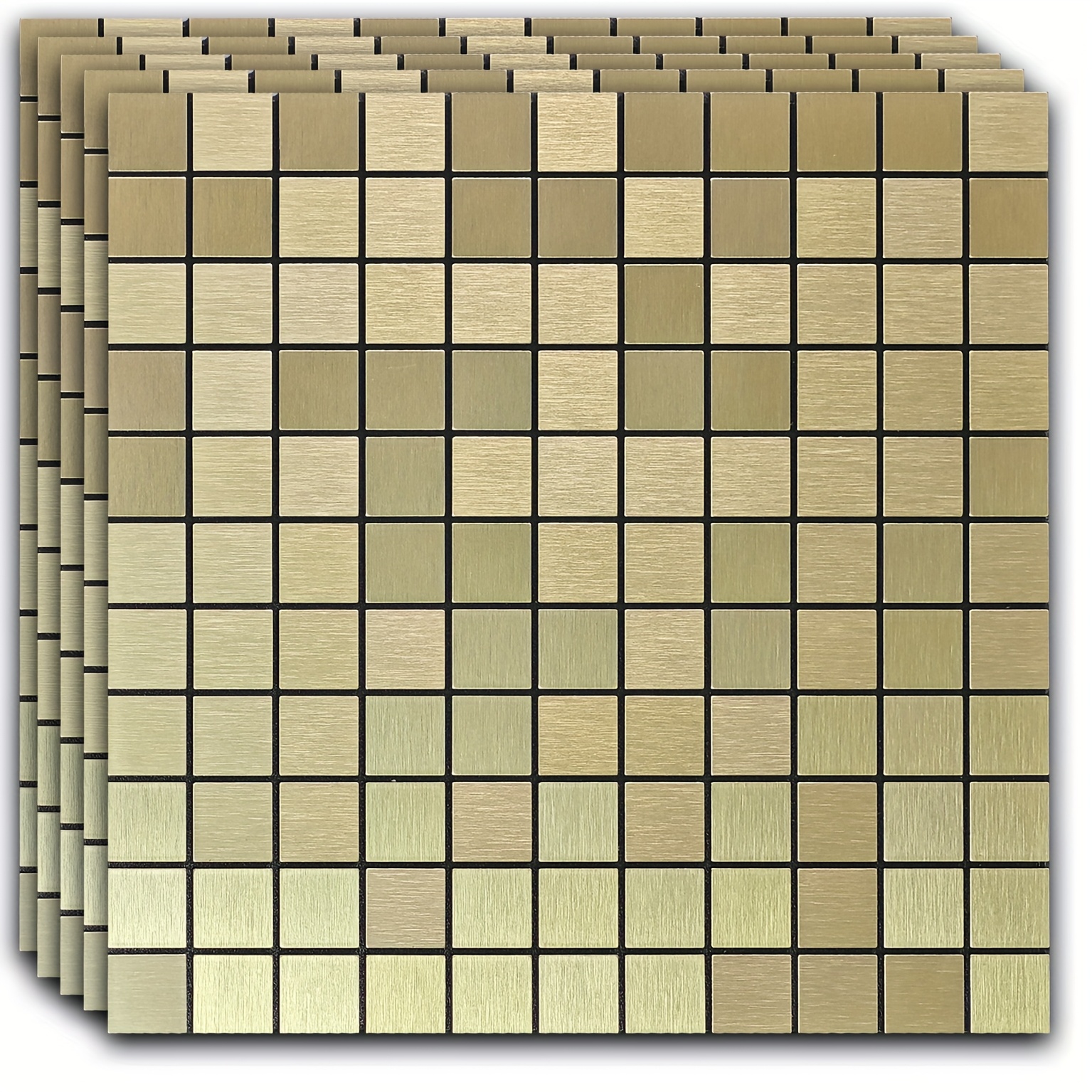 10pcs Metal Mosaic Wall Stickers, Waterproof And, Fireproof Andhigh-temperature Resistant, Lt Used In A Of , Such Asbedrooms, Kitchens, And Bathrooms, The Back With Glue, Which Can