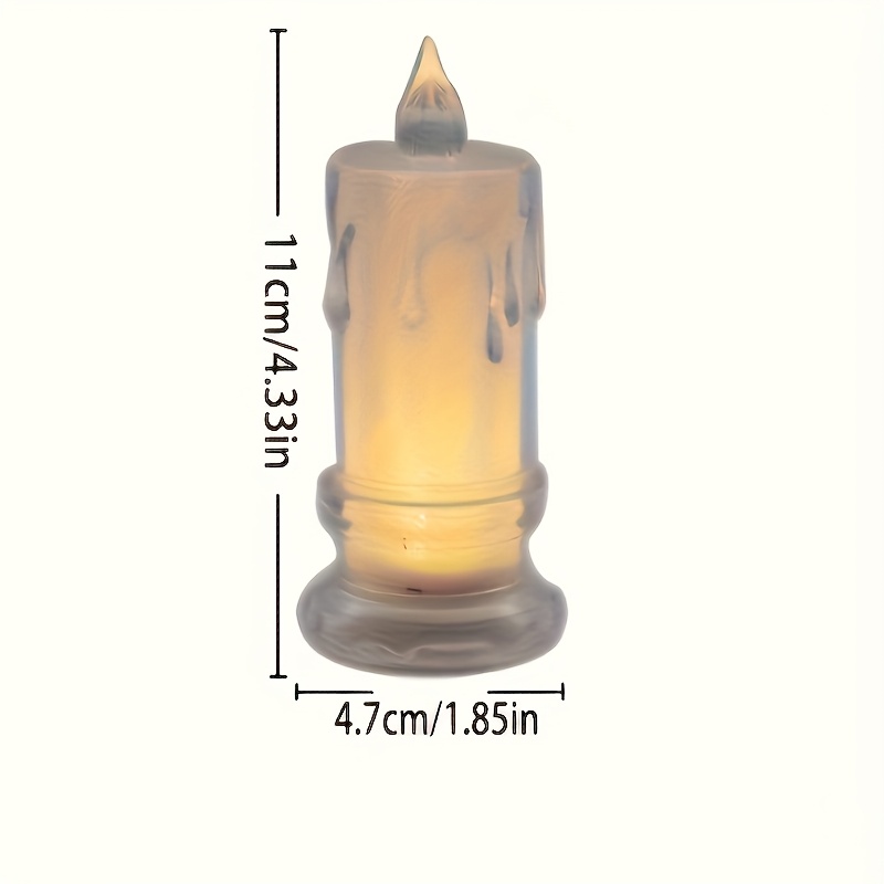 4-Pack LED Flameless Candles with Batteries, Perfect for Halloween Decorations, Christmas, Family Gatherings, Candlelit Dinners, Valentine'S Day, Weddings, and Bedroom Décor, Led Candle