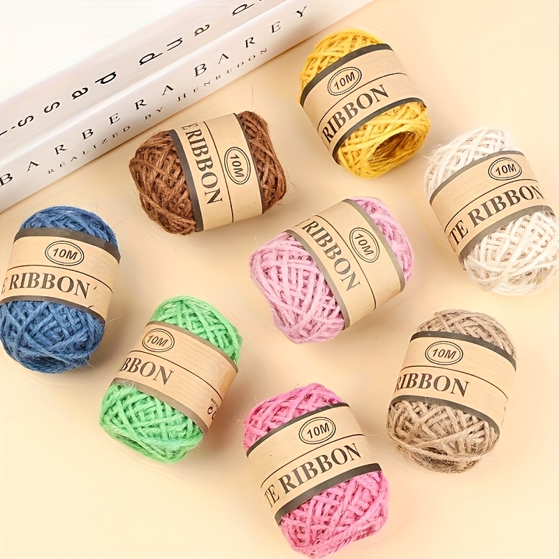 Image of Of Mixed Colors Vibrant High-quality Colors Of Weaving Thread, Suitable For Art, Gift Wrapping, Gardening And Decoration Craft 10m