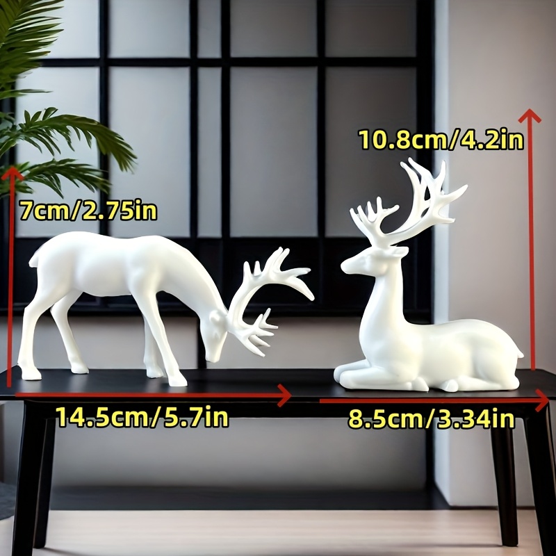 TEMU 2pcs Modern Sculptures - Christmas Home Decor Ornaments, Suitable For Living Room, Bedroom, Home Decor, Decorations, Great For Christmas Party