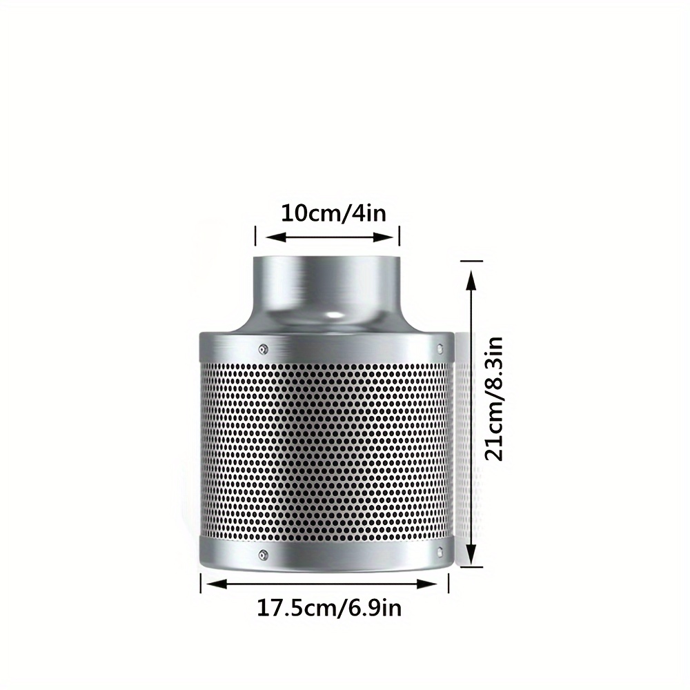 30mm Carbon Layer Activated Carbon Filter - 4 Inches / 6 Inches - Silvery (includes 1 Filter Cotton) 200mm Height
