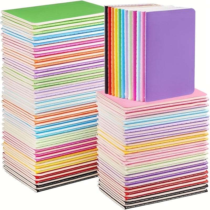 conjunto de cadernos pequenos de capa mole com folhas para  , cores aleatórias