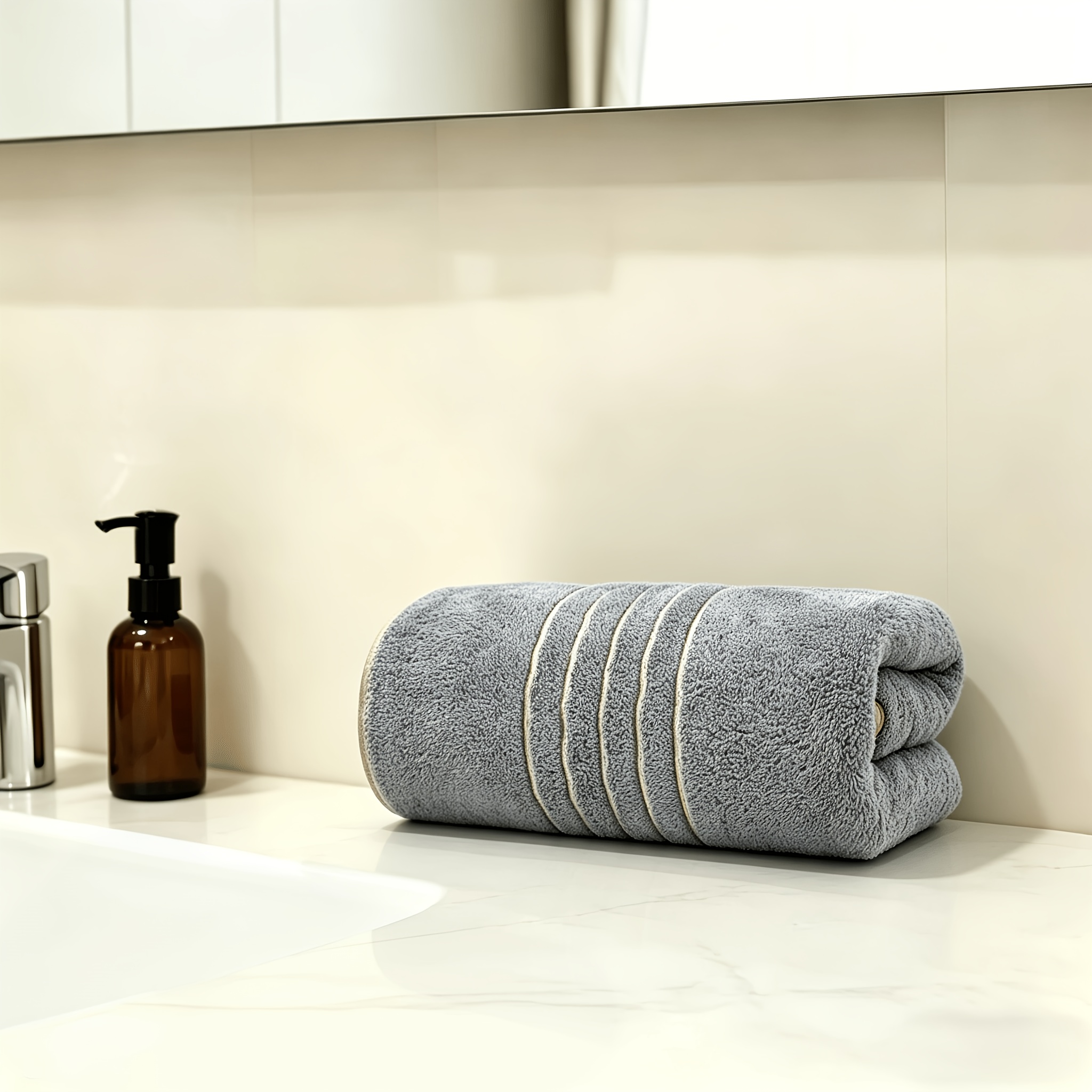 TEMU Super Towel Available In , Measuring 12.26*26.28 Inches. Quick-drying, Absorbent, And Lightweight, Suitable For Homes, Hotels, And Spas. An For