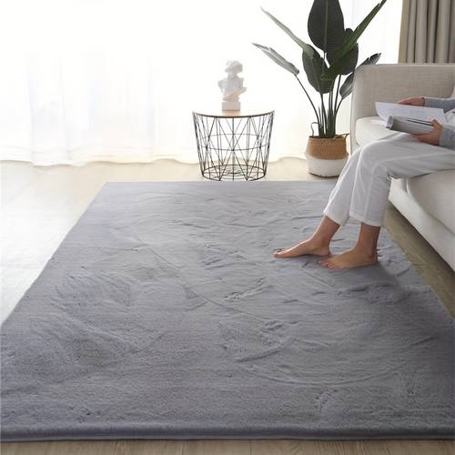 christmas decorations thick rabbit carpet bedside rug for washable and