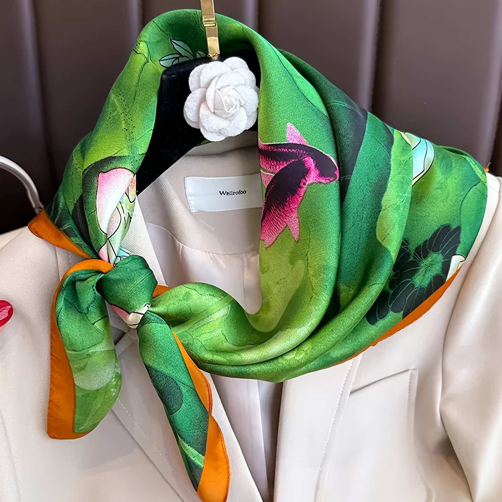 24PCS Fashion Scarves For Women - Multifunctional Silk-like Neck Scarves, Headbands, Bag Accessories