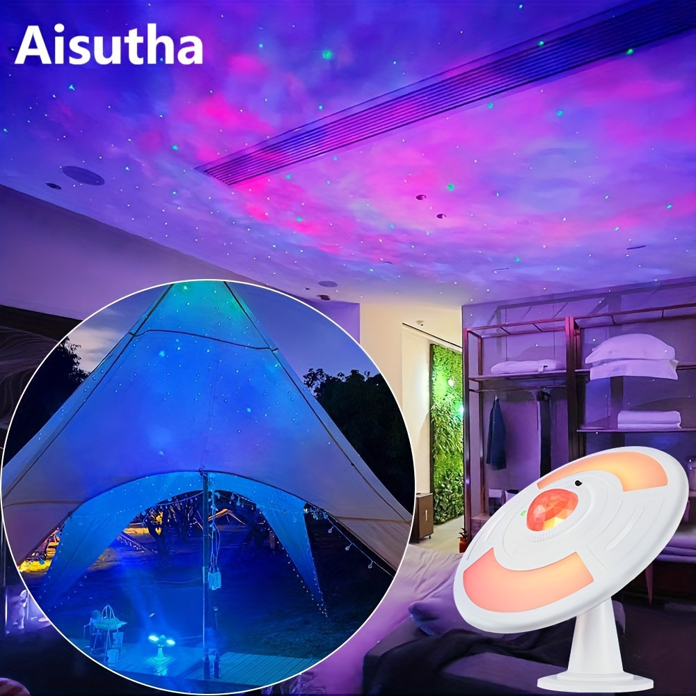 

Aisutha 1pc Flying Saucer Starry Sky Lamp, Bedside Lamp, Bedroom Lamp, Metal Night Light Ornament, Touch Table Lamp